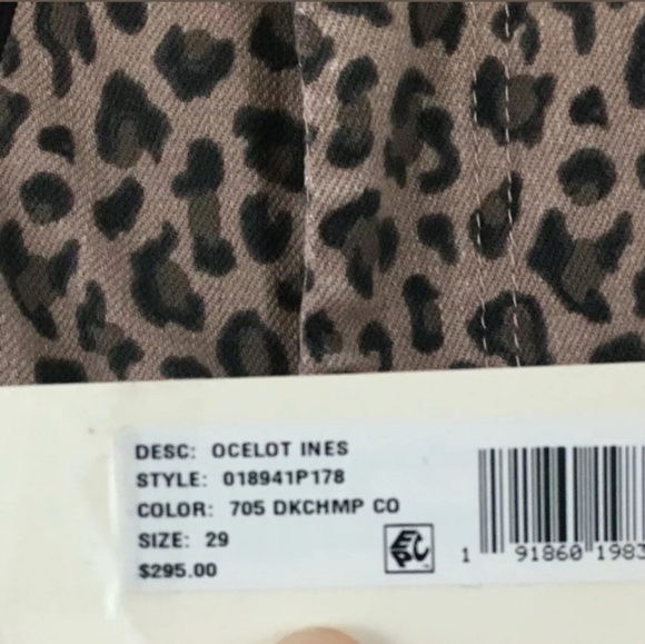 High Waist La Vie by Rebecca Taylor Wild Denim Ocelot Ines Size 29 - Picture 11 of 14